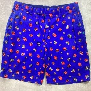 RLX Ralph Lauren Blue Shorts with Red Pattern